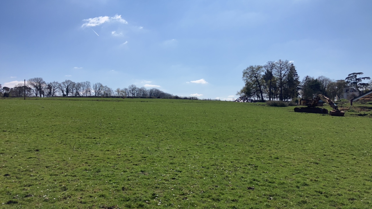 Cleared greenfield land before construction of the utility-scale PV array begins.

